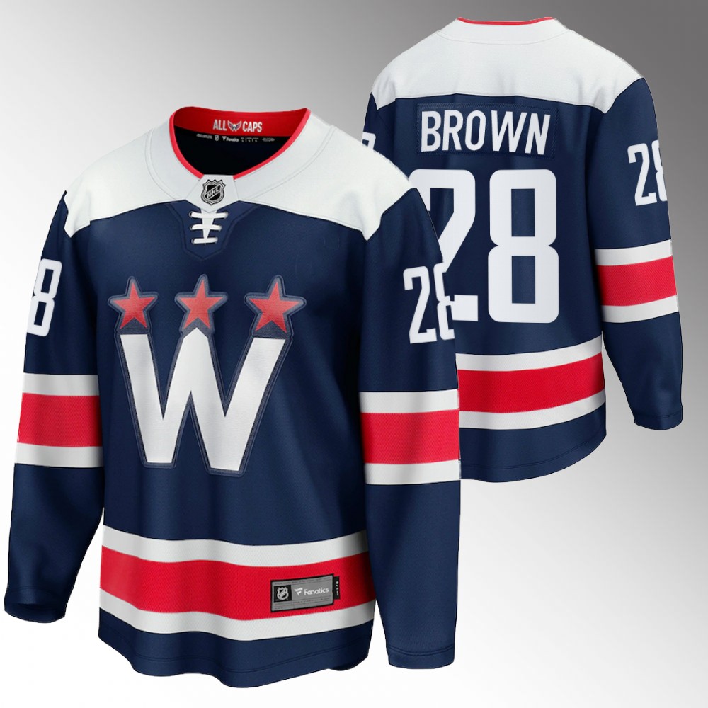 Capitals #28 Connor Brown Navy 2022 Alternate Jersey