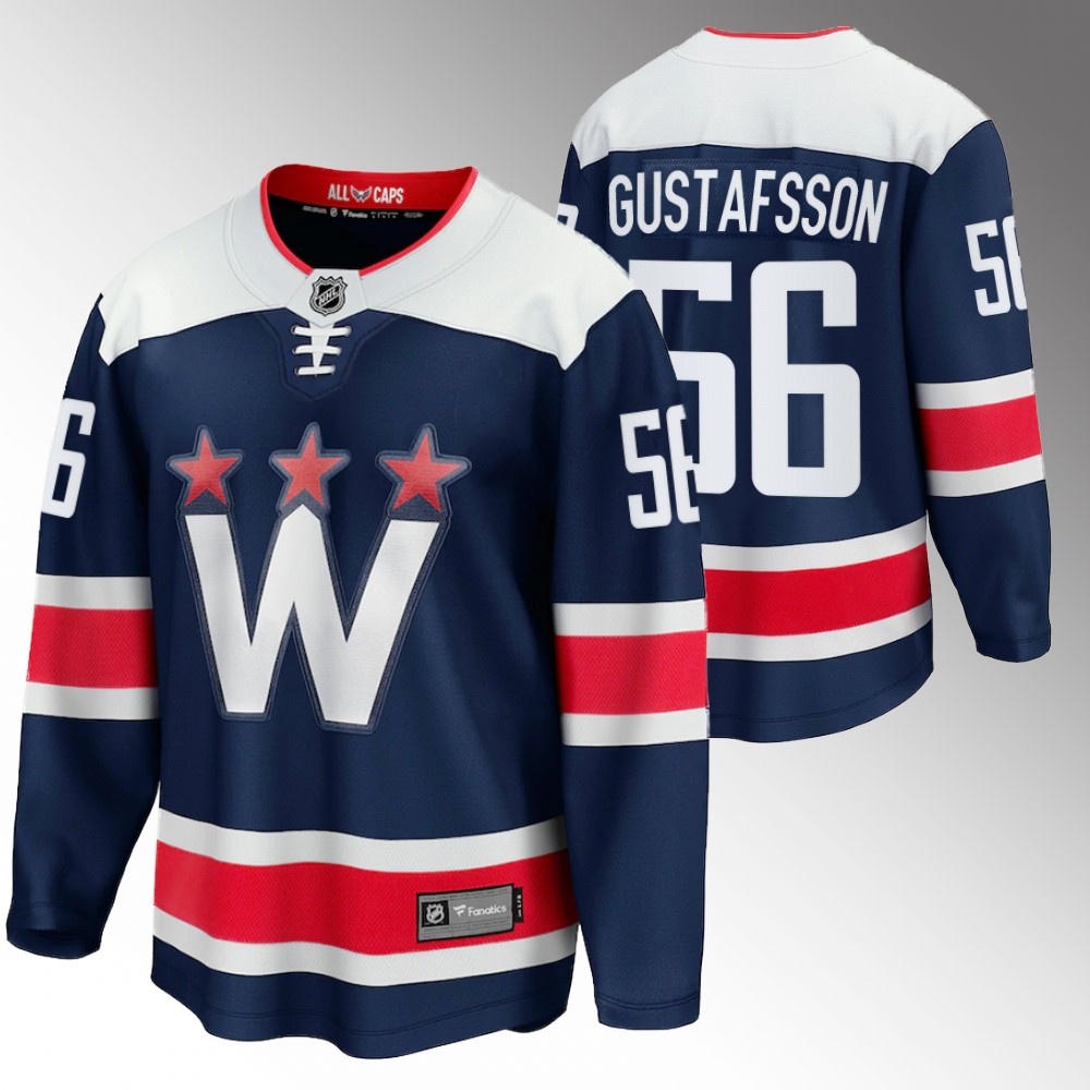 Capitals #56 Erik Gustafsson Navy 2022 Alternate Jersey