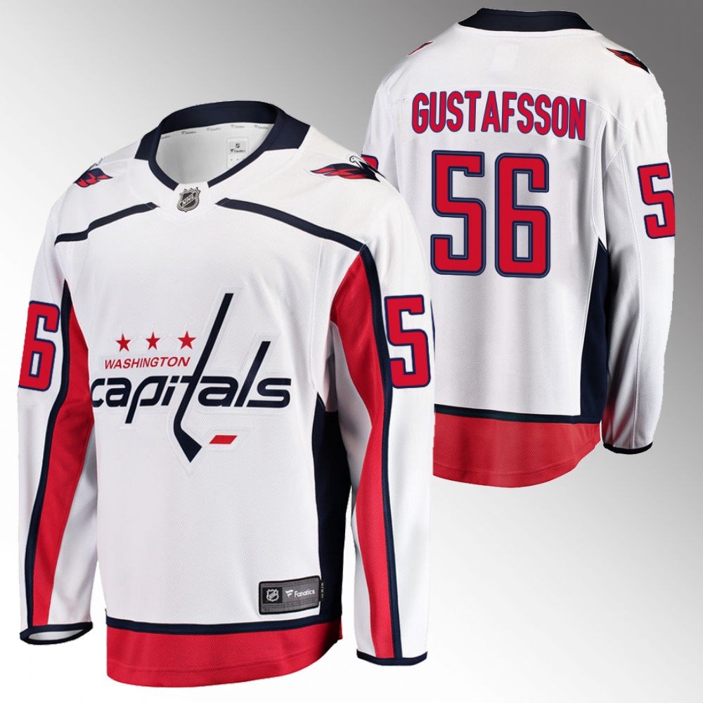 Capitals #56 Erik Gustafsson White 2022 Away Jersey