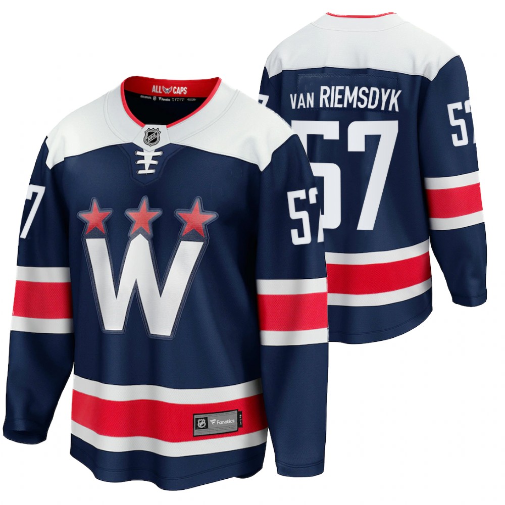Capitals #57 Trevor van Riemsdyk Navy 2020-21 Alternate Jersey