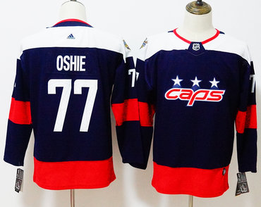 Capitals 77 T.J. Oshie Navy Youth 2018 Stadium Series Adidas Jersey
