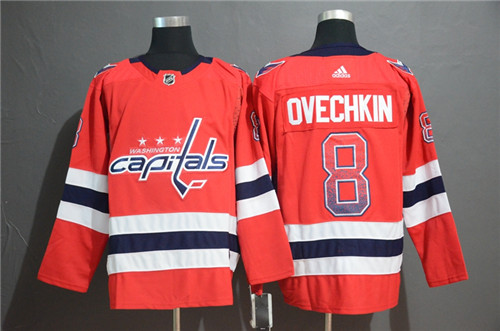 Capitals 8 Alex Ovechkin Red Drift Fashion Adidas Jersey