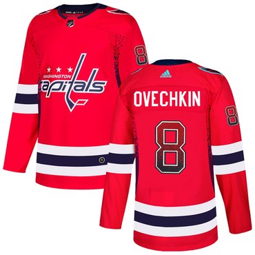 Capitals 8 Alex Ovechkin Red Drift Fashion Adidas Jersey