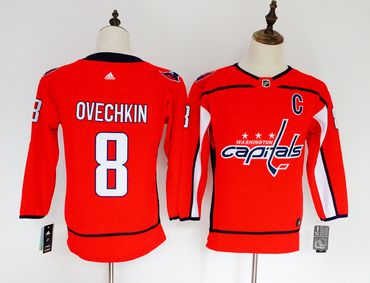 Capitals 8 Alexander Ovechkin Red Youth Adidas Jersey
