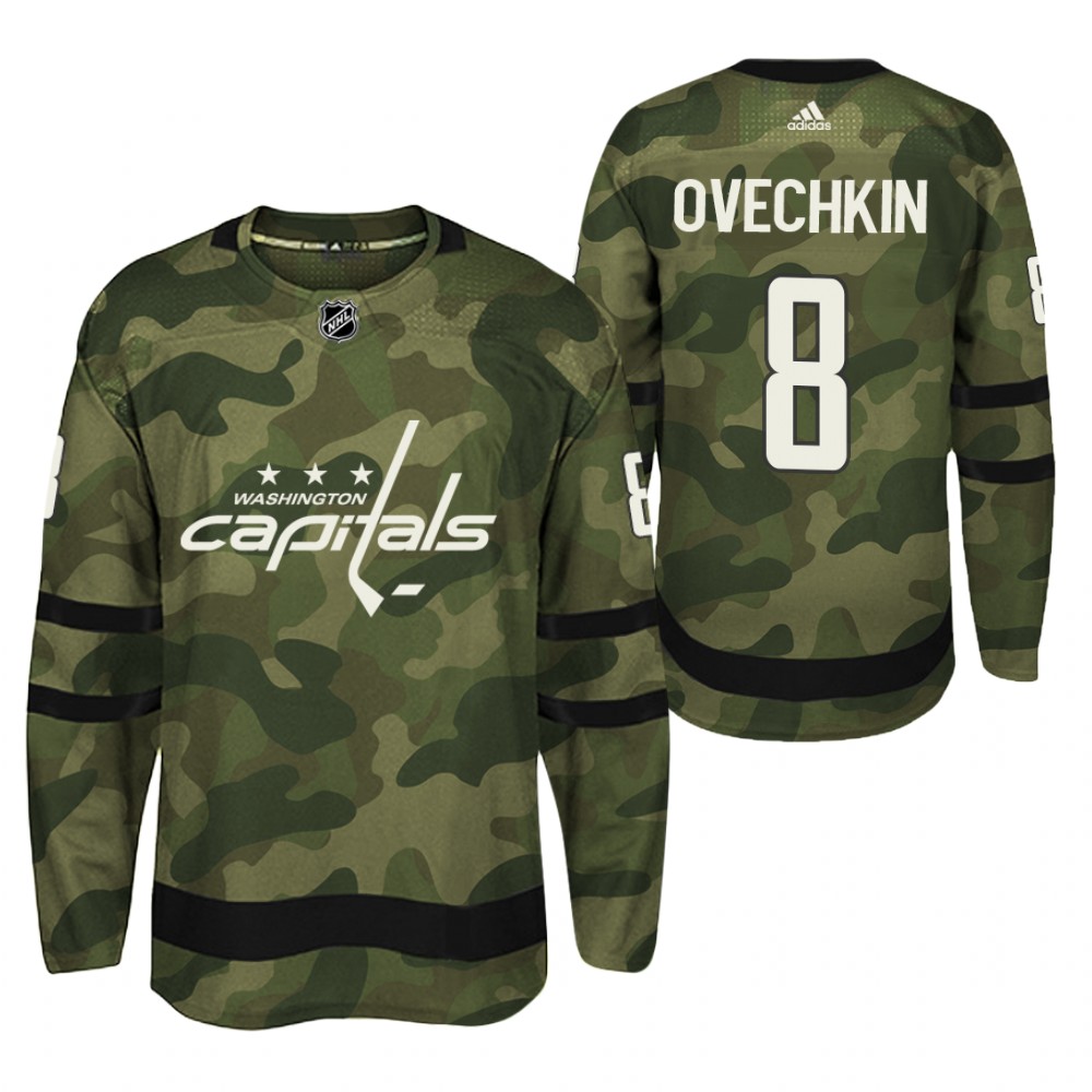 Capitals Alex Ovechkin Camo Authentic Player Armed Special Forces Jersey