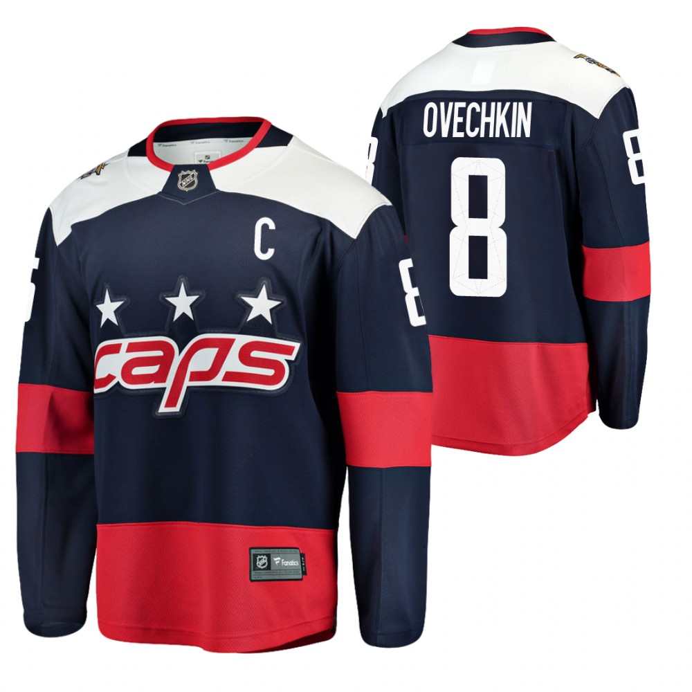 Capitals Alex Ovechkin Navy Player Breakaway 2018 Stadium Series Jersey
