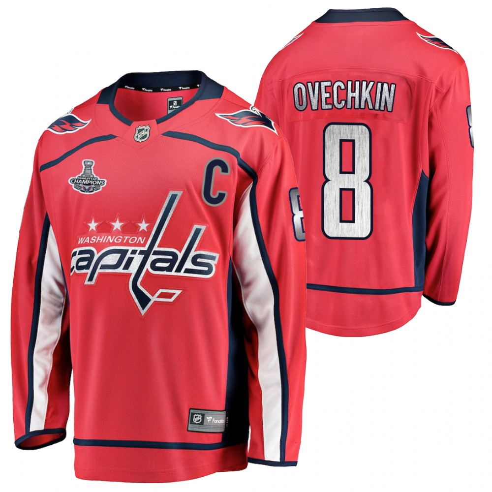 Capitals Alex Ovechkin Red-Silver Home Banner Collection Men's Jersey