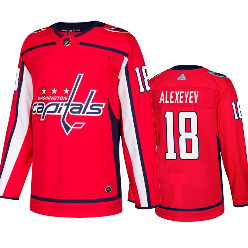 Capitals Alexander Alexeyev Red NHL Draft Jersey
