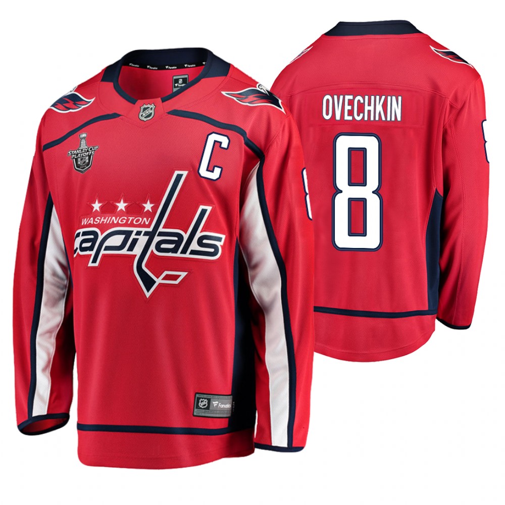 Capitals Alexander Ovechkin Red Breakaway Player Stanley Cup Playoffs Jersey