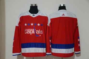 Capitals Blank Red Alternate Adidas Jersey