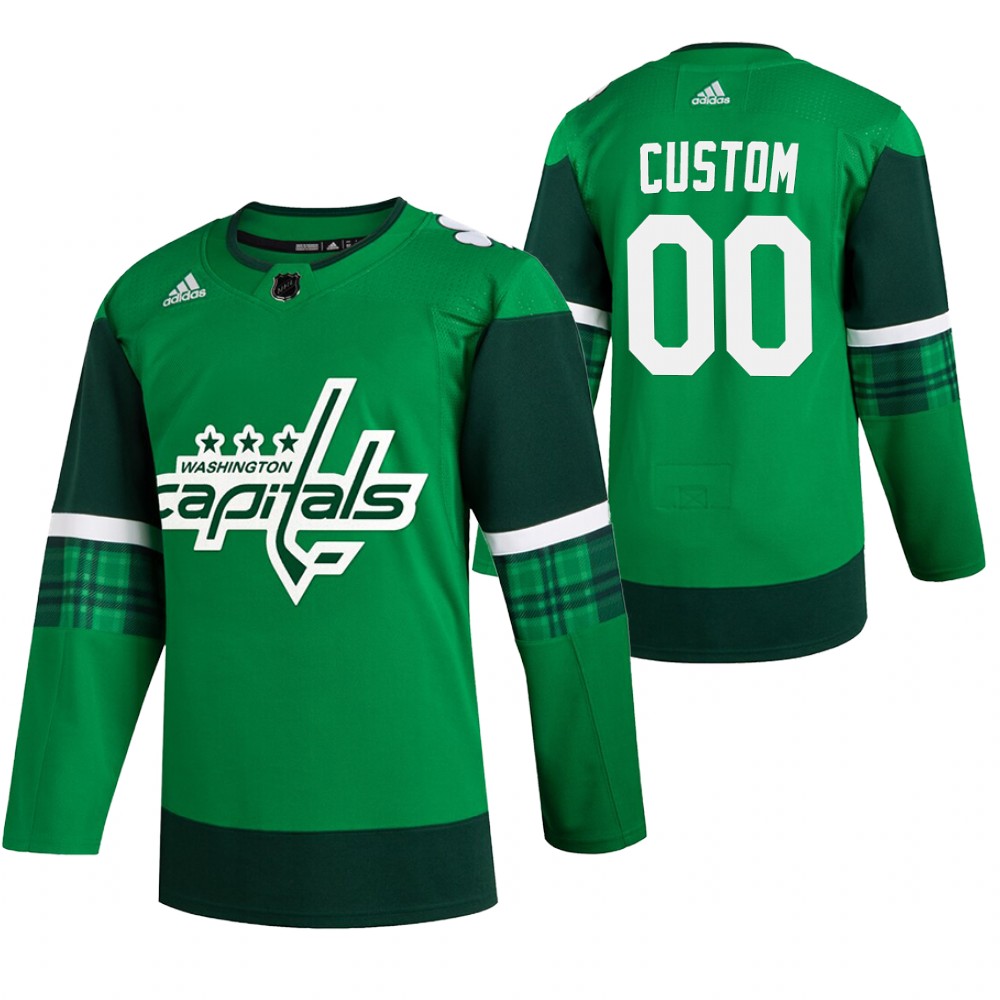 Capitals Custom 2020 St Paddy's Day Green #00 Jersey