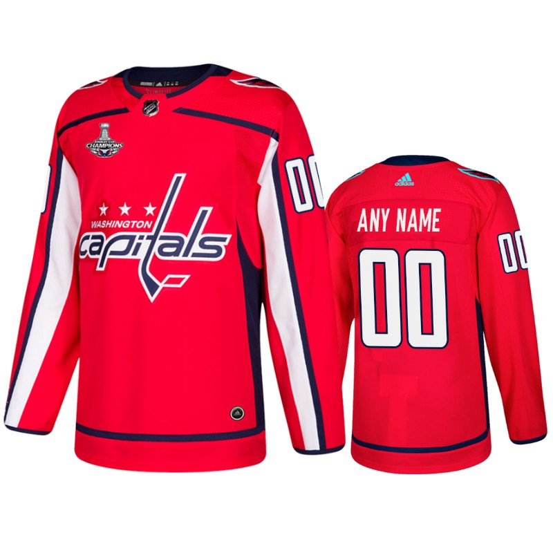 Capitals Custom Red Authentic Stanley Cup Champions Jersey