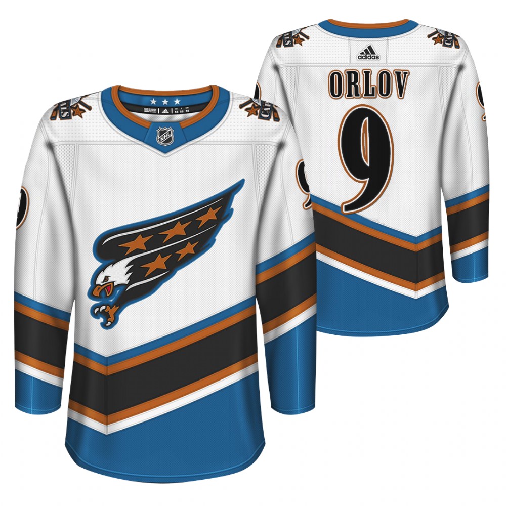 Capitals Dmitry Orlov White 2022 Screaming Eagle Throwback Jersey