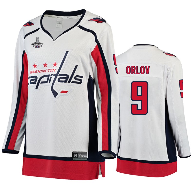 Capitals Dmitry Orlov White Away Stanley Cup Champions Jersey