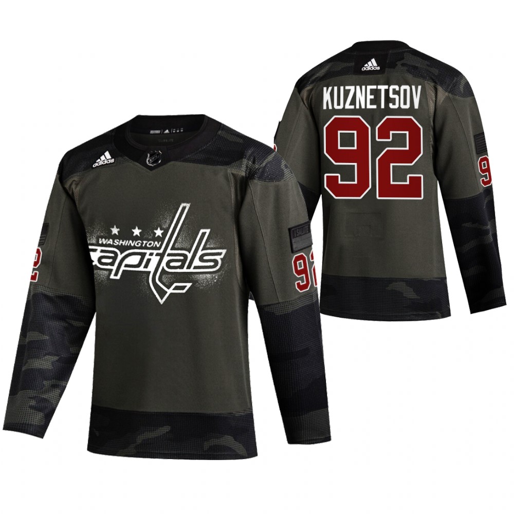 Capitals Evgeny Kuznetsov Camo 2021 Military Night Authentic Limited Jersey