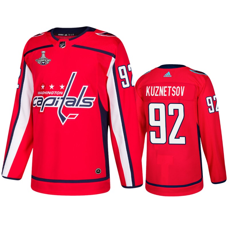 Capitals Evgeny Kuznetsov Red Authentic Stanley Cup Champions Jersey
