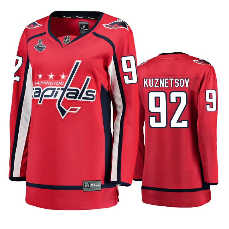 Capitals Evgeny Kuznetsov Red Bound Patch Breakaway Player Stanley Cup Final Jersey
