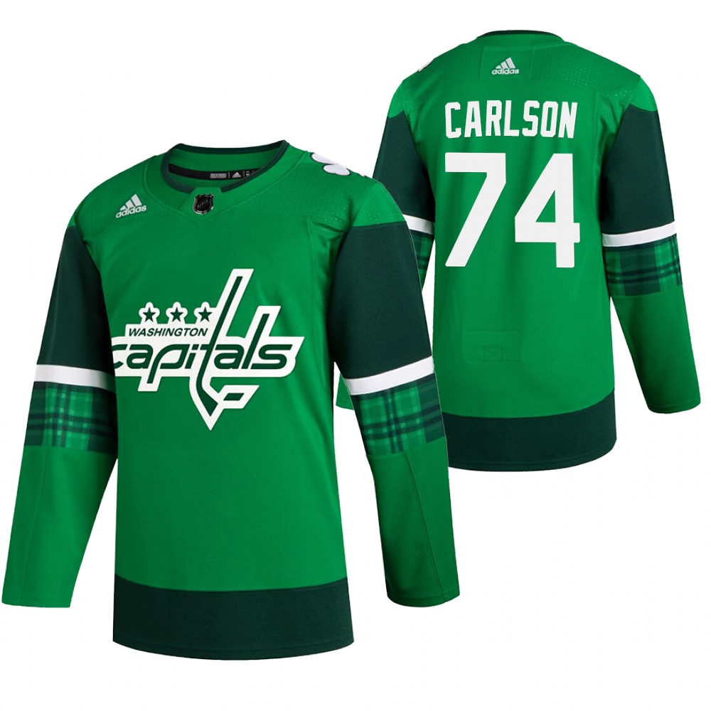Capitals John Carlson 2020 St Paddy's Day Green #74 Jersey
