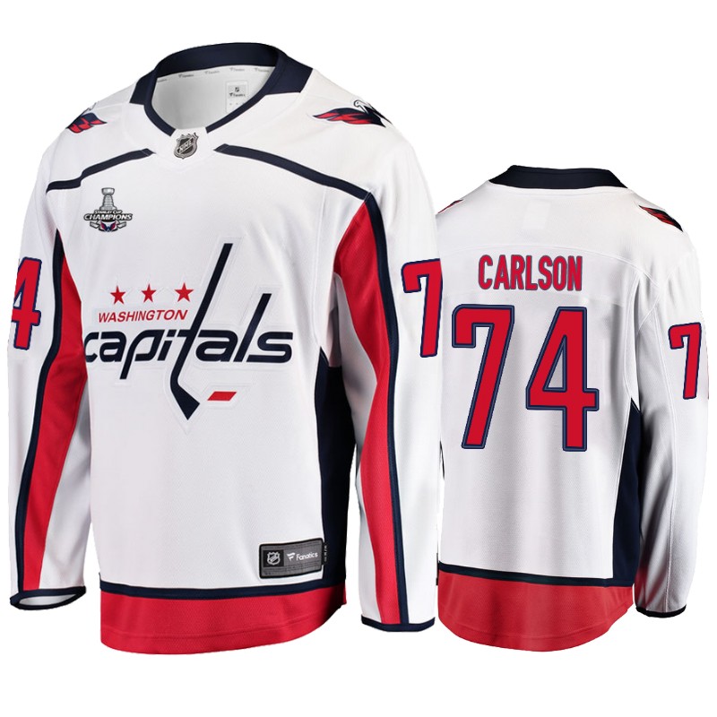 Capitals John Carlson White Breakaway Stanley Cup Champions Jersey