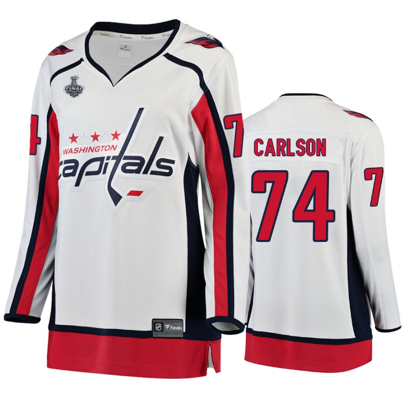 Capitals John Carlson White Breakaway Stanley Cup Final Jersey