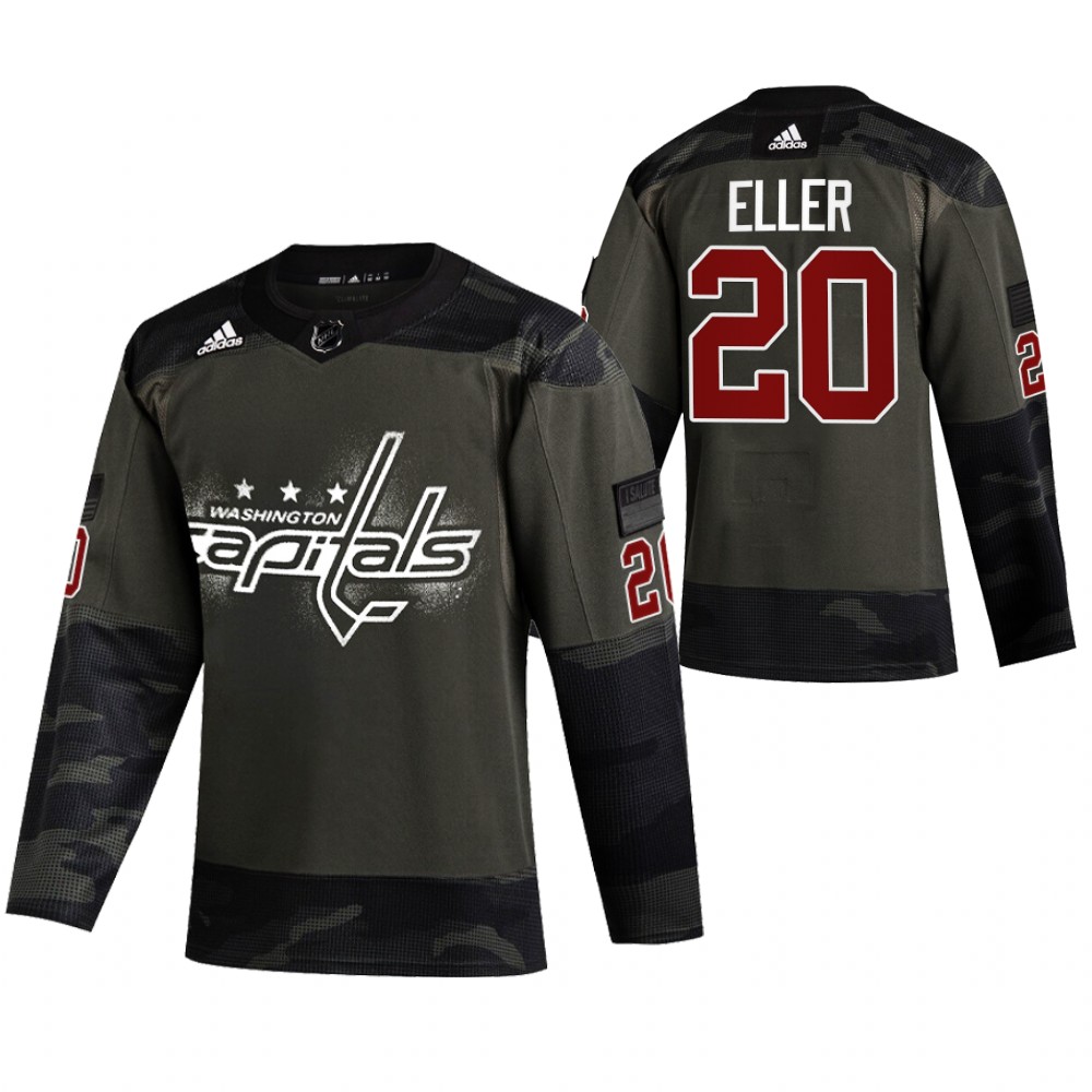 Capitals Lars Eller Camo 2021 Military Night Authentic Limited Jersey