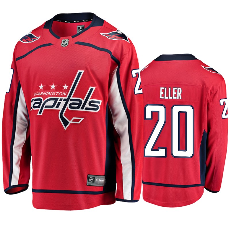 Capitals Lars Eller Red Breakaway Home Jersey