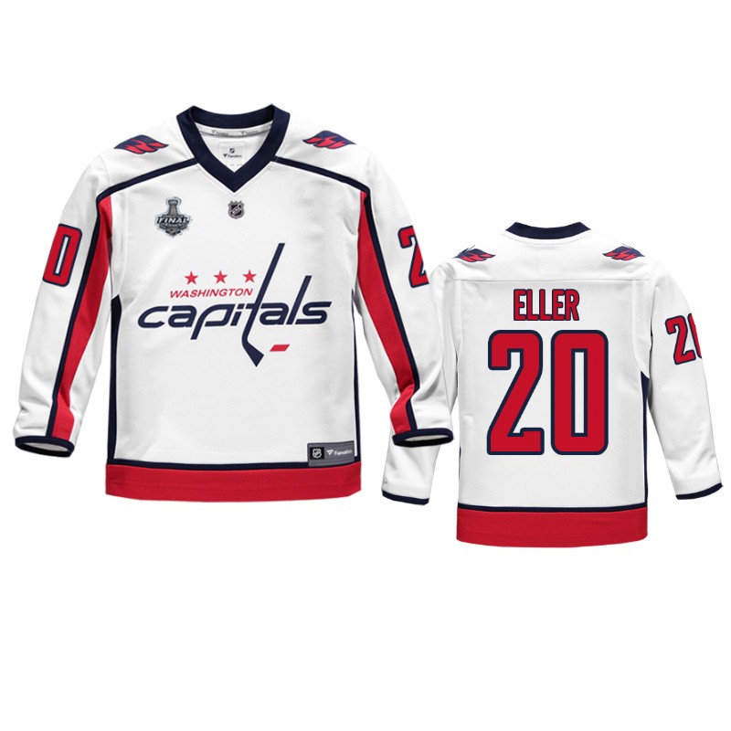 Capitals Lars Eller White Replica Player Stanley Cup Final Jersey