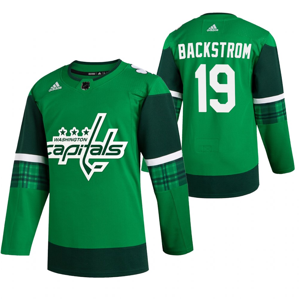 Capitals Nicklas Backstrom 2020 St Paddy's Day Green #19 Jersey