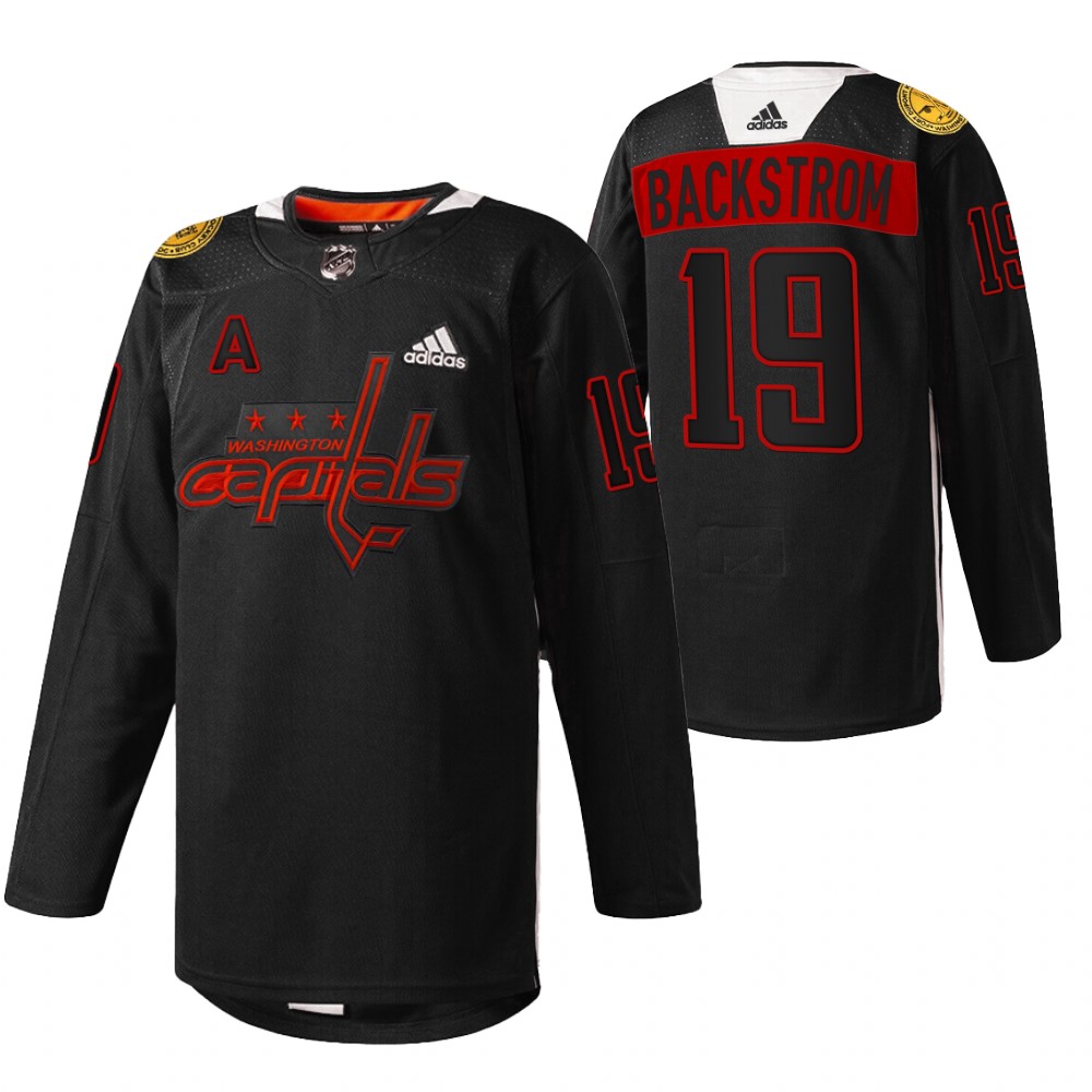 Capitals Nicklas Backstrom 2022 Black History Night Black special warmup Jersey