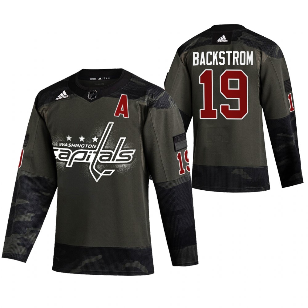 Capitals Nicklas Backstrom Camo 2021 Military Night Authentic Limited Jersey
