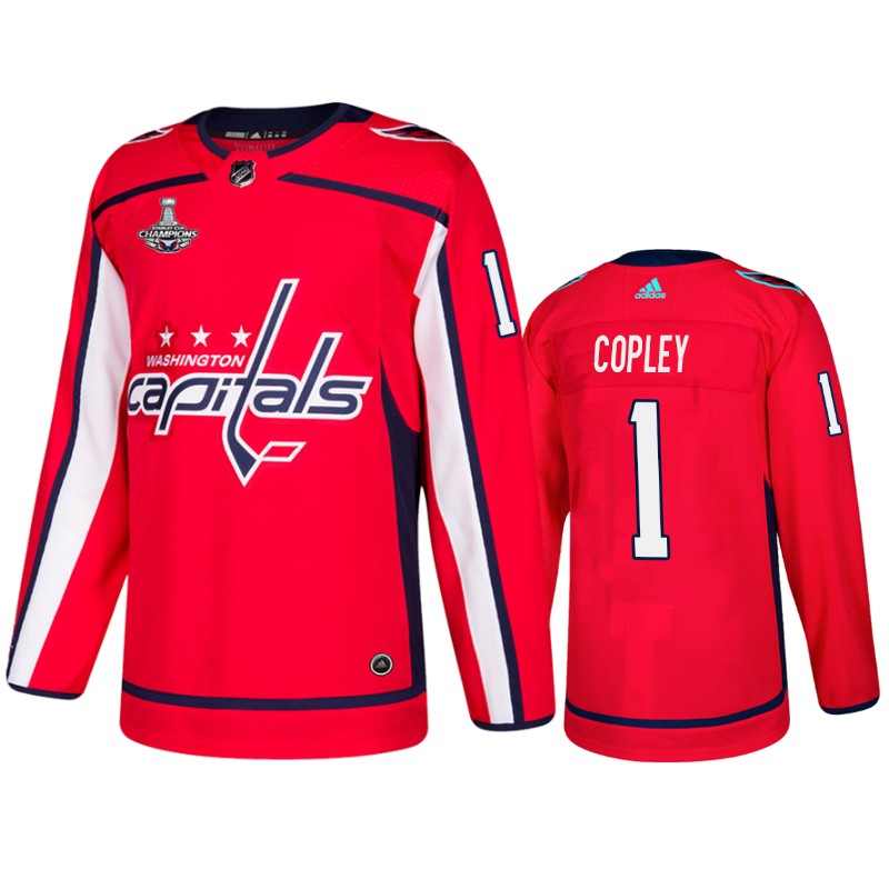 Capitals Pheonix Copley Red Authentic Stanley Cup Champions Jersey