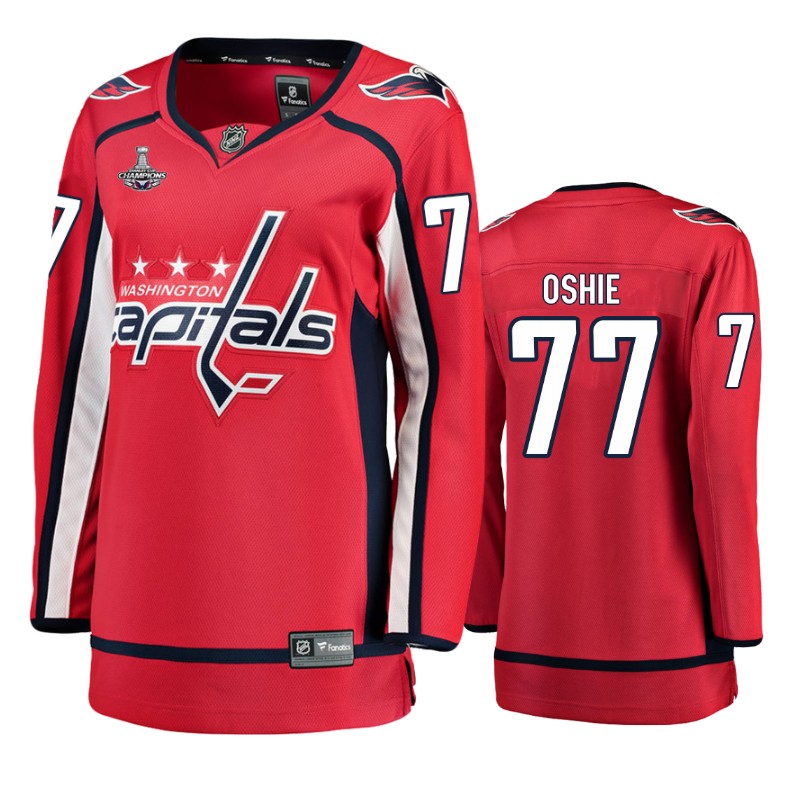 Capitals T.J. Oshie Red Stanley Cup Champions Home Jersey