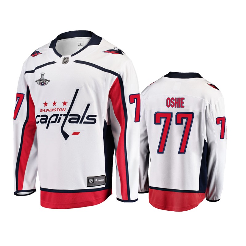 Capitals T.J. Oshie White Away Stanley Cup Champions Jersey