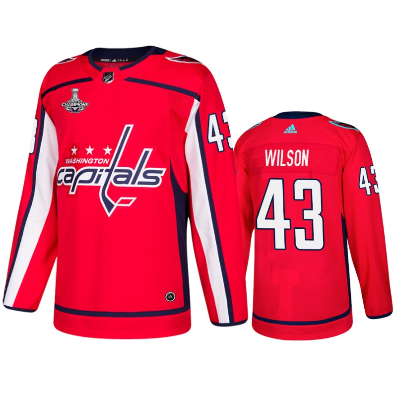 Capitals Tom Wilson Red Authentic Stanley Cup Champions Jersey