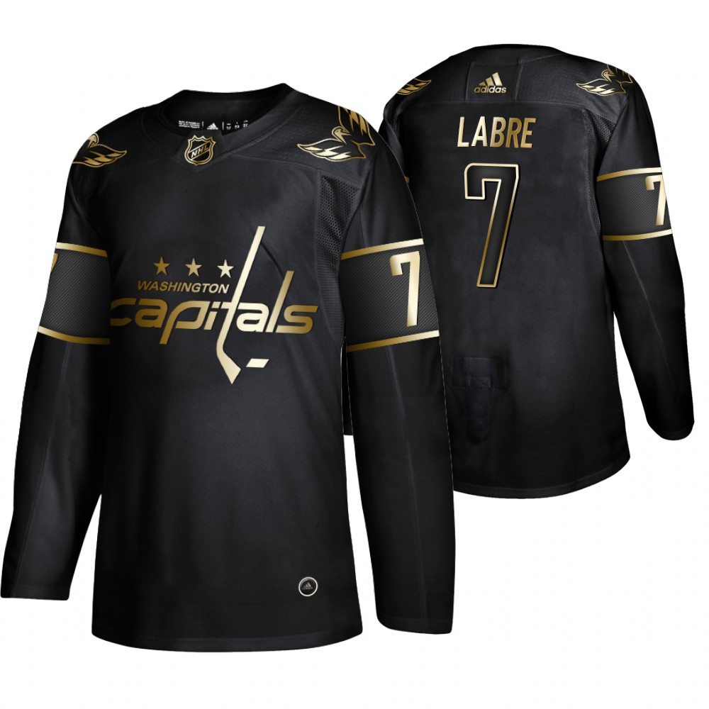 Capitals Yvon Labre Men's Authentic 2019 NHL Golden Edition Jersey