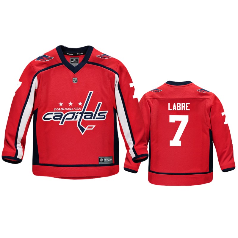 Capitals Yvon Labre Red Replica Player Home Jersey