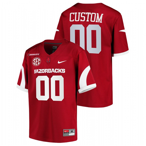 Cardinal Youth Arkansas Razorbacks Custom Equality College Football Jersey