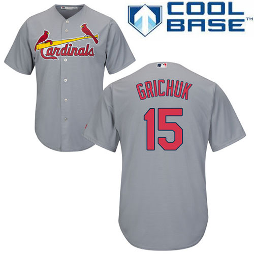 Cardinals #15 Randal Grichuk Grey Cool Base Stitched Youth MLB Jersey
