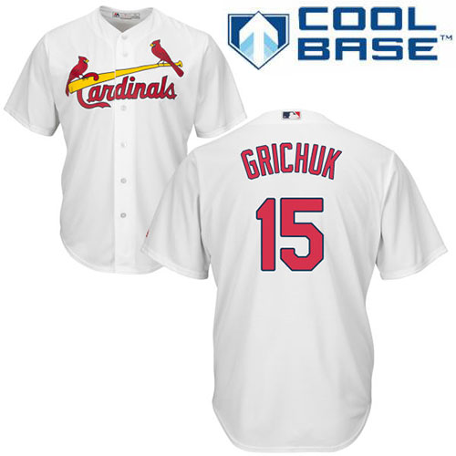 Cardinals #15 Randal Grichuk White Cool Base Stitched Youth MLB Jersey