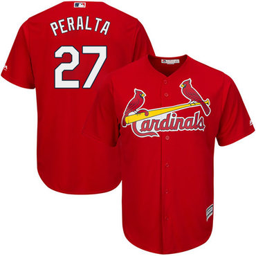 Cardinals #27 Jhonny Peralta Red Cool Base Stitched Youth MLB Jersey