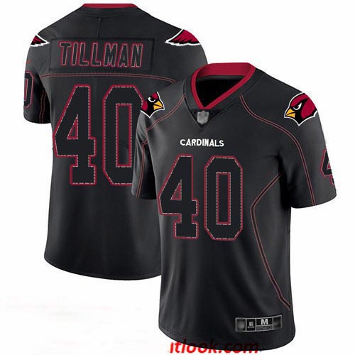 Cardinals #40 Pat Tillman Lights Out Black Men's Stitched Football Limited Rush Jersey