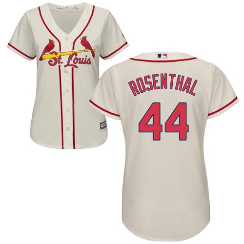Cardinals #44 Trevor Rosenthal Cream Alternate Women's Stitched MLB Jersey