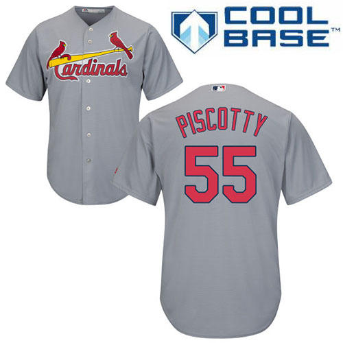 Cardinals #55 Stephen Piscotty Grey Cool Base Stitched Youth MLB Jersey