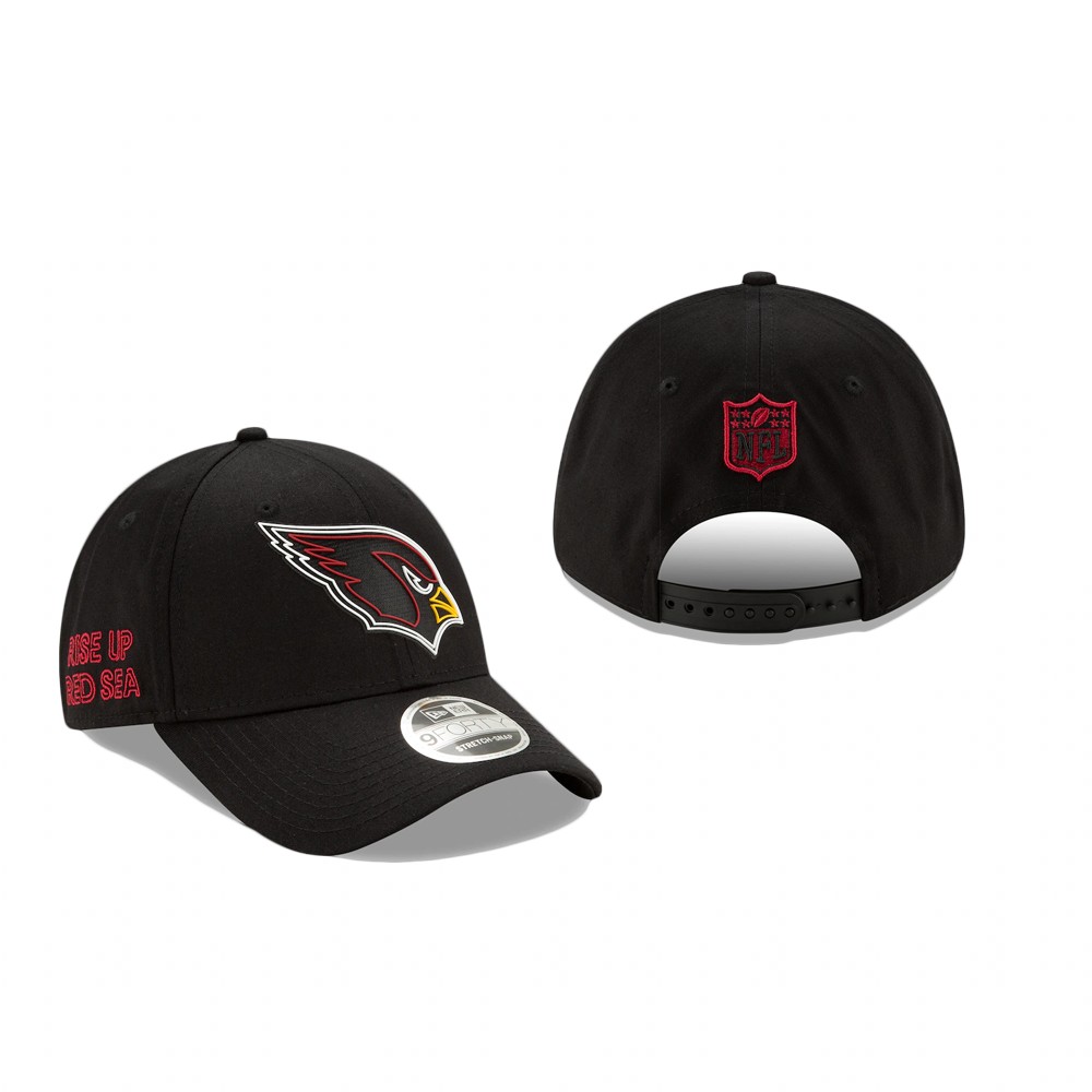 Cardinals Black 2020 NFL Draft 9FORTY Adjustable Hat