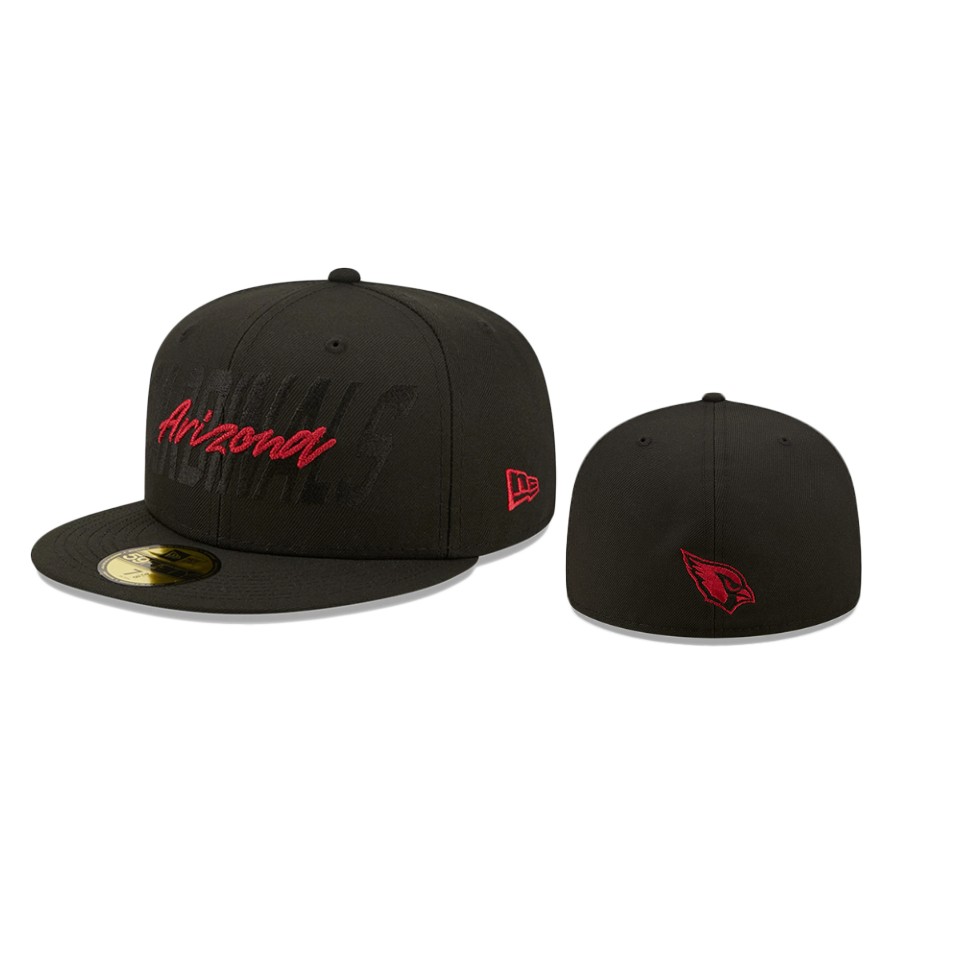Cardinals Black 2022 NFL Draft 59FIFTY Fitted Hat