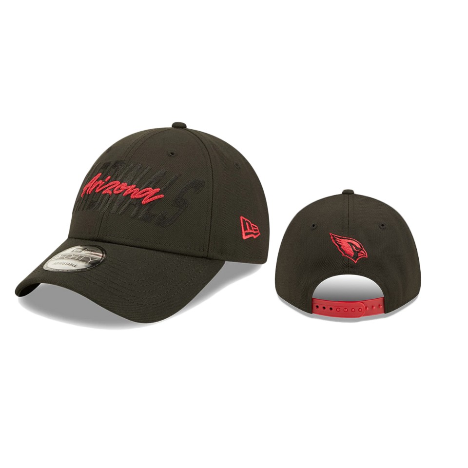 Cardinals Black 2022 NFL Draft 9FORTY Adjustable Hat