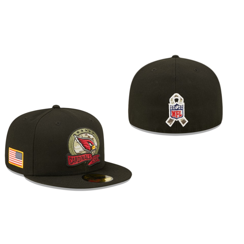 Cardinals Black 2022 Salute To Service Fitted Hat