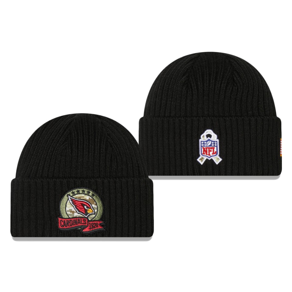 Cardinals Black 2022 Salute To Service Knit Hat