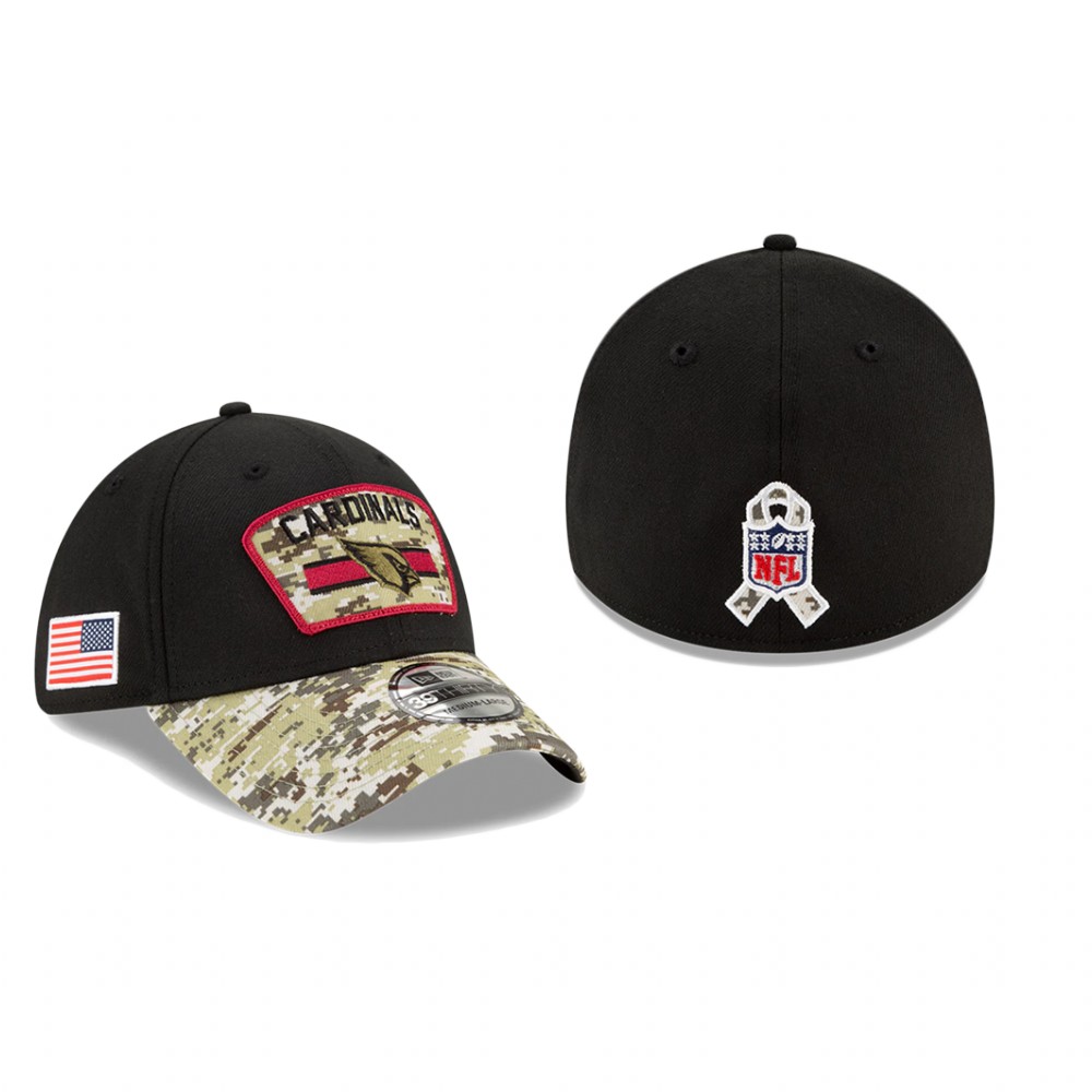 Cardinals Black Camo 2021 Salute To Service 39THIRTY Flex Hat