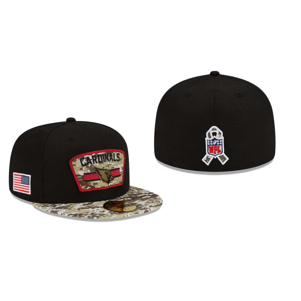 Cardinals Black Camo 2021 Salute To Service Fitted Hat